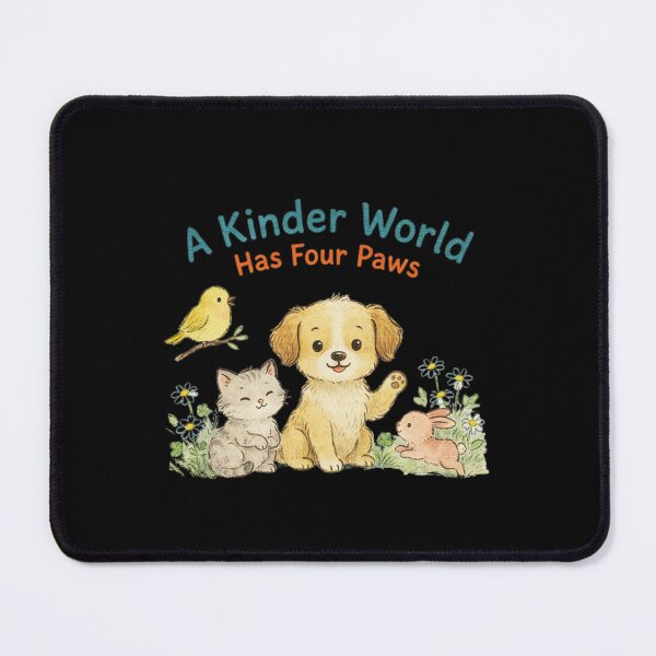 Item preview, A Kinder World Has Four Paws designed and sold by mirciashop.