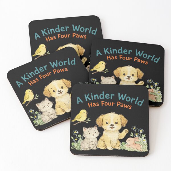 Item preview, A Kinder World Has Four Paws designed and sold by mirciashop.