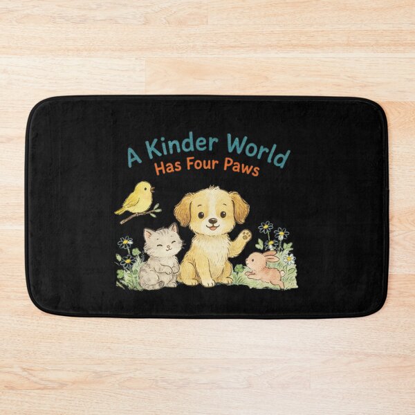 Item preview, A Kinder World Has Four Paws designed and sold by mirciashop.