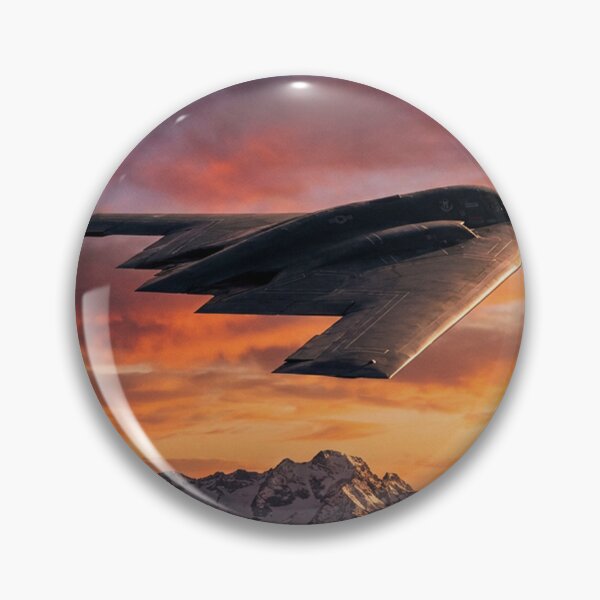 Item preview, B-2 Spirit Banking Over Mountains at Sunset designed and sold by Airpower Art.