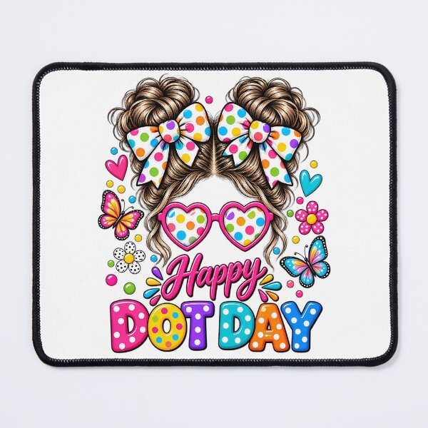 Item preview, Happy Dot Cute Messy Bun Colorful Polka Dot Girl designed and sold by aless-gilligzx.
