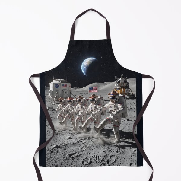 Item preview, Line dancing astronauts on the moon designed and sold by WiseBow.