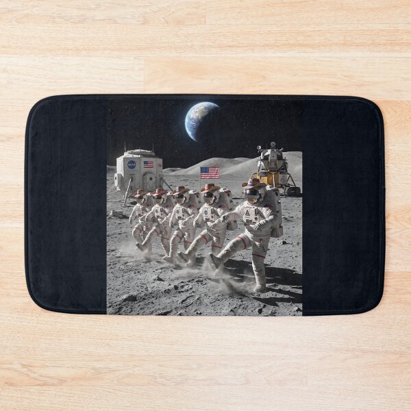 Item preview, Line dancing astronauts on the moon designed and sold by WiseBow.
