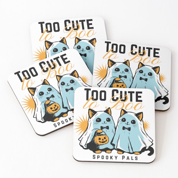 Item preview, Too Cute to Boo Spooky Pals | Ghost Cats Halloween Art designed and sold by Nobody Shadow Art.