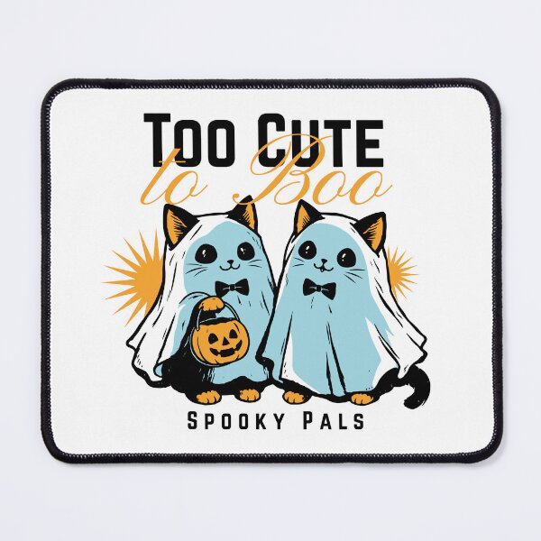 Item preview, Too Cute to Boo Spooky Pals | Ghost Cats Halloween Art designed and sold by Nobody Shadow Art.