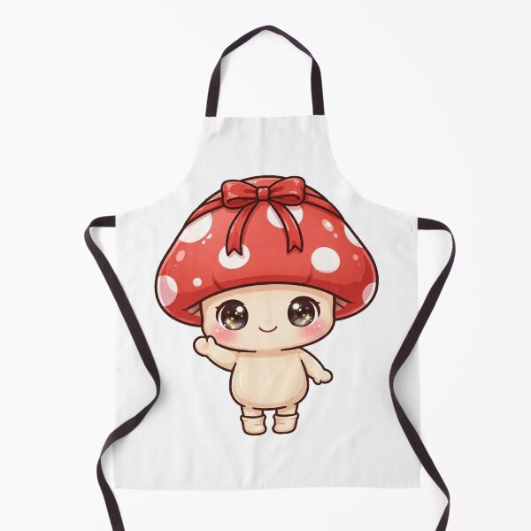 Item preview, Cute waving mushroom with red bow designed and sold by priyankajustine.