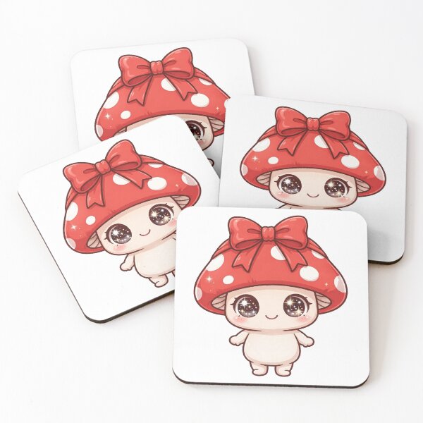 Item preview,  Cute mushroom with red bow designed and sold by priyankajustine.