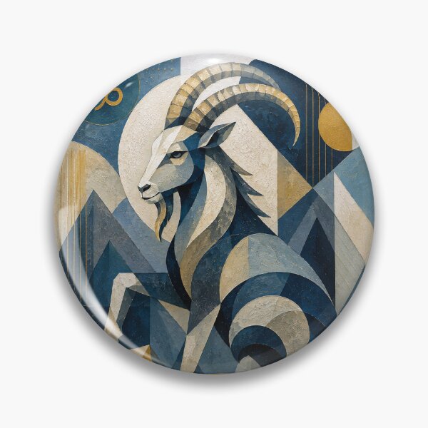 Item preview, Capricorn Painting – Mystic Zodiac Goat Artwork designed and sold by GalleryKauffeld.