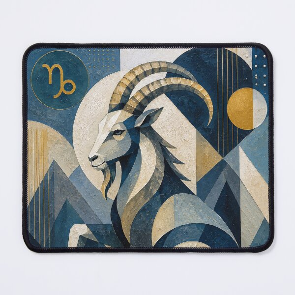 Item preview, Capricorn Painting – Mystic Zodiac Goat Artwork designed and sold by GalleryKauffeld.