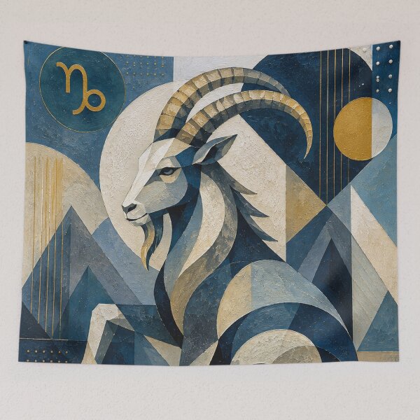 Item preview, Capricorn Painting – Mystic Zodiac Goat Artwork designed and sold by GalleryKauffeld.