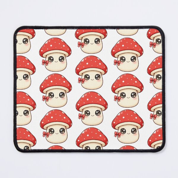 Item preview, Short Cute mushroom with red bow designed and sold by priyankajustine.