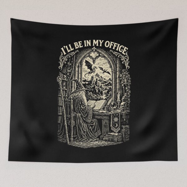 Item preview, I'll Be in My Office Funny Medieval Wizard designed and sold by andre-hollow.