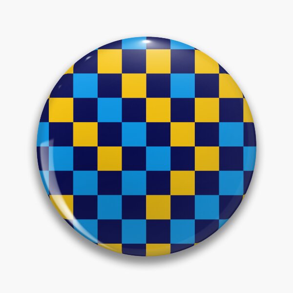 Item preview, Blue And Yellow On Navy Blue Checkered Pattern   designed and sold by PatternTitan.