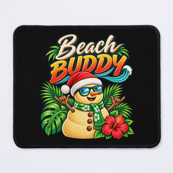 Item preview, Beach Buddy Tropical Christmas Snowman designed and sold by TrinovaCreates.
