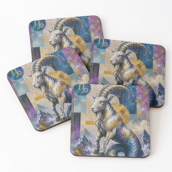 Item preview, Capricorn Zodiac Painting – Celestial Astrology Art designed and sold by GalleryKauffeld.