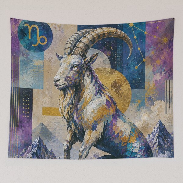 Item preview, Capricorn Zodiac Painting – Celestial Astrology Art designed and sold by GalleryKauffeld.