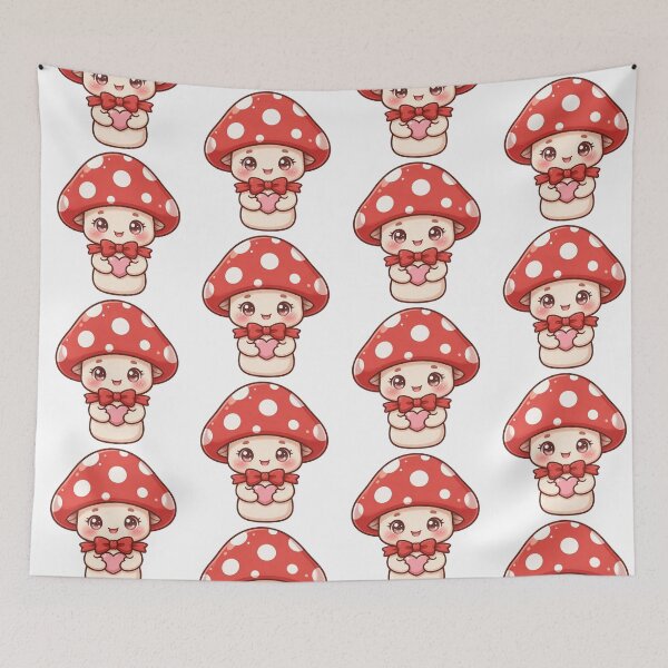 Item preview, Cute mushroom with red heart designed and sold by priyankajustine.