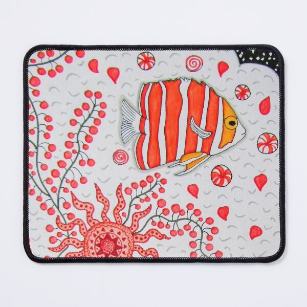 Item preview, Red Magic Fantasy: Butterfly Bird and Candy Fish designed and sold by Anna-Art-Studio.