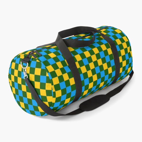 Item preview, Blue And Yellow On Green Checkered Pattern   designed and sold by PatternTitan.