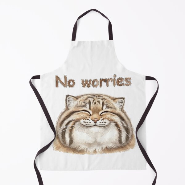 Item preview, No Worries Cute Smiling Watercolor Pallas Cat designed and sold by PawtopiaArt.