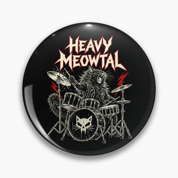 Item preview, Heavy Meowtal Funny Cat Rock and Roll Rock Music designed and sold by andre-hollow.