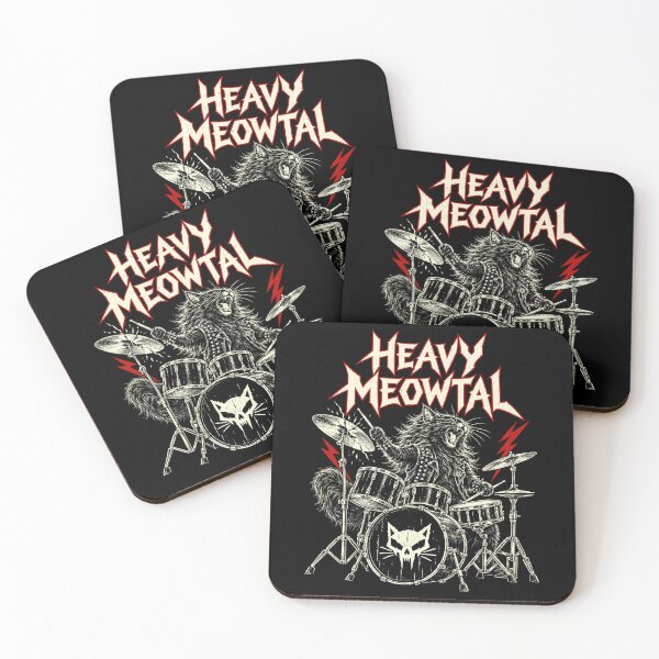Item preview, Heavy Meowtal Funny Cat Rock and Roll Rock Music designed and sold by andre-hollow.