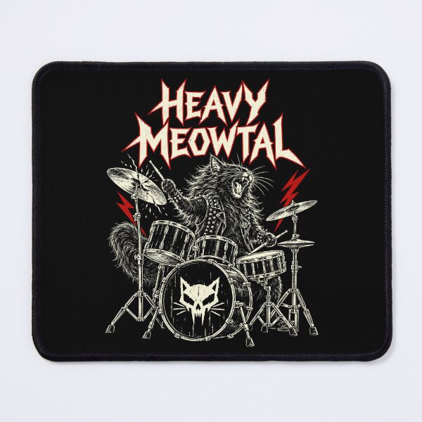Item preview, Heavy Meowtal Funny Cat Rock and Roll Rock Music designed and sold by andre-hollow.