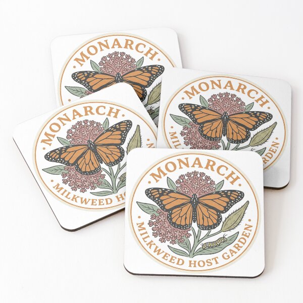 Item preview, Monarch Butterfly Milkweed Host Garden Illustration designed and sold by shifumart.
