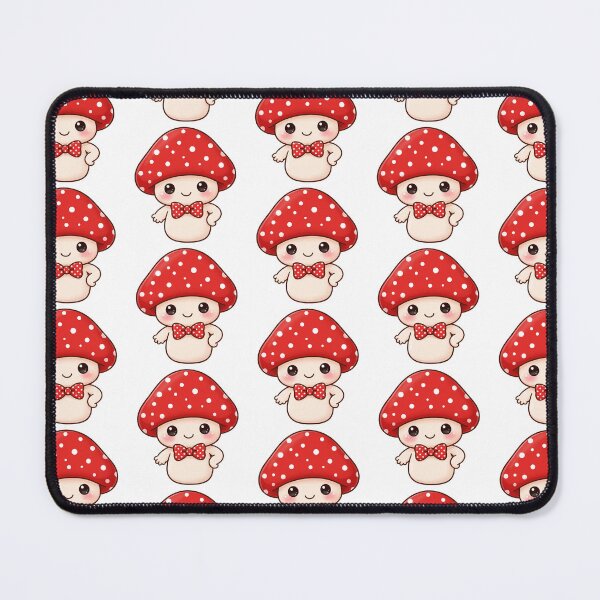 Item preview, Cute mushroom with red bow tie designed and sold by priyankajustine.