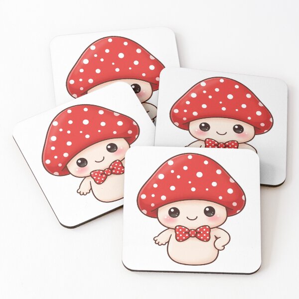 Item preview, Cute mushroom with red bow tie  designed and sold by priyankajustine.