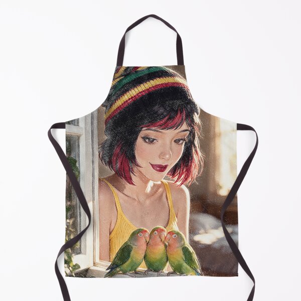 Item preview, Three Little Birds Reggae Beanie Window Anime Art    designed and sold by Hen-C-Art.