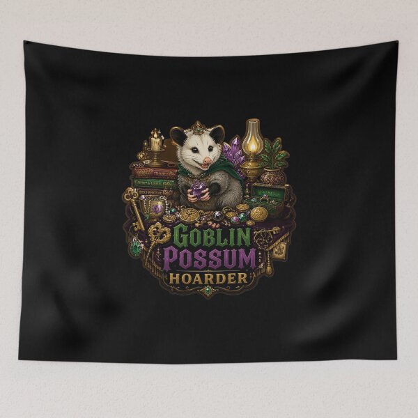 Item preview, Goblin Possum Hoarder Maximalist Vintage Treasure Art designed and sold by Créative touche .