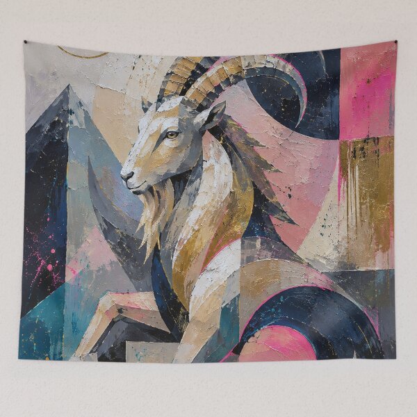 Item preview, Capricorn Zodiac Painting – Celestial Astrology Art designed and sold by GalleryKauffeld.