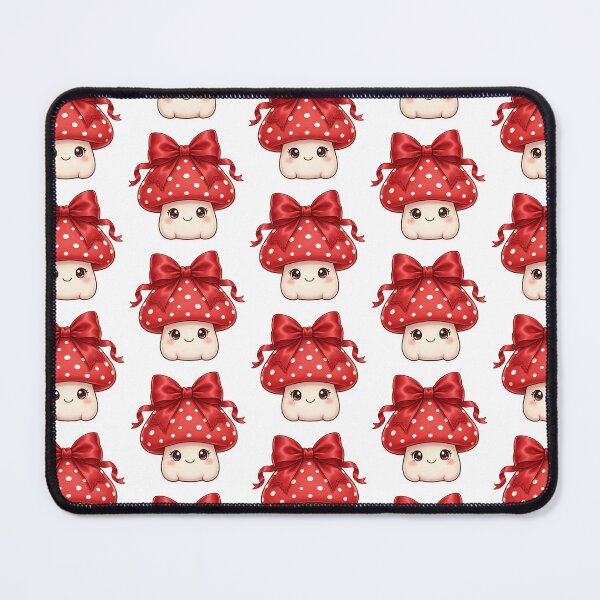 Item preview, Cute mushroom with red ribbon designed and sold by priyankajustine.