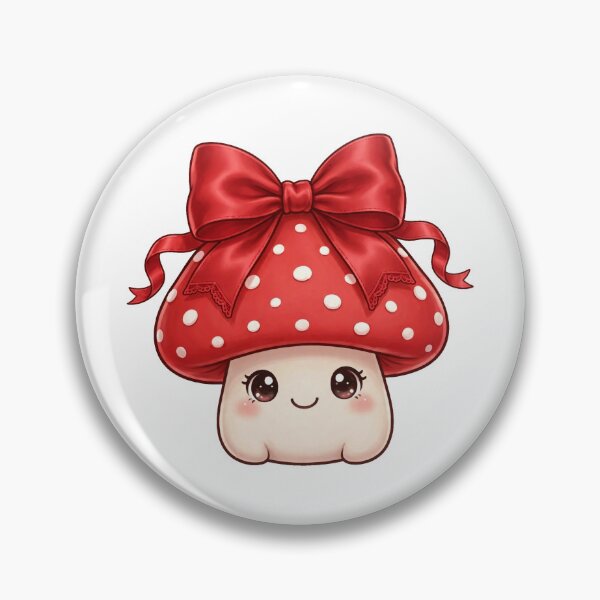 Item preview, Cute mushroom with red ribbon designed and sold by priyankajustine.