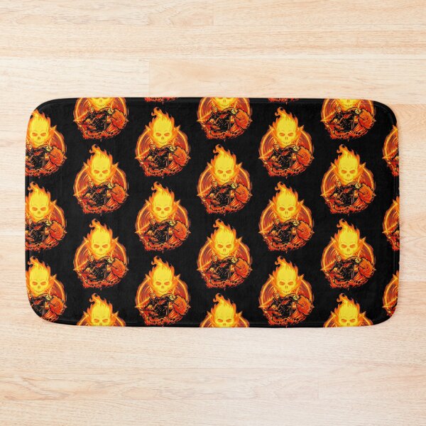 Item preview, Flaming Skull Fiery Rider Pentagram Hellfire Biker Design designed and sold by YasuoShop.