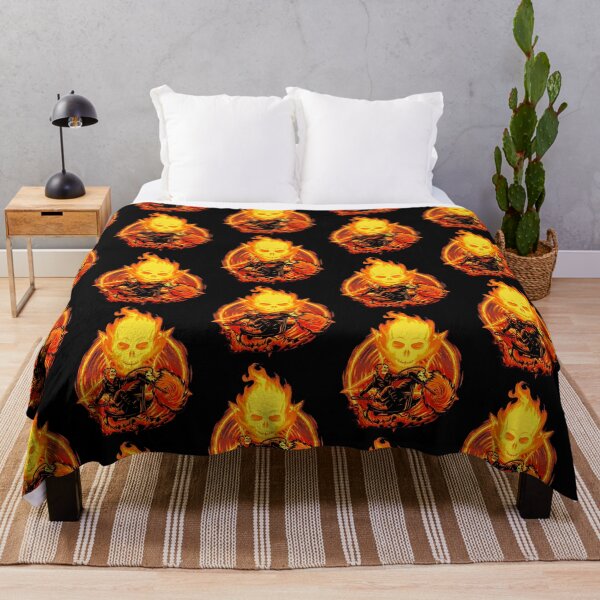 Item preview, Flaming Skull Fiery Rider Pentagram Hellfire Biker Design designed and sold by YasuoShop.