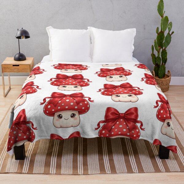 Item preview, Cute mushroom with red ribbon designed and sold by priyankajustine.
