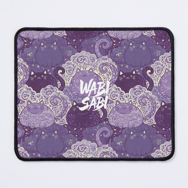 Item preview, Creative Japanese Patterns - Cat and Arabesque - Purple designed and sold by WABISABIMOMENTS.
