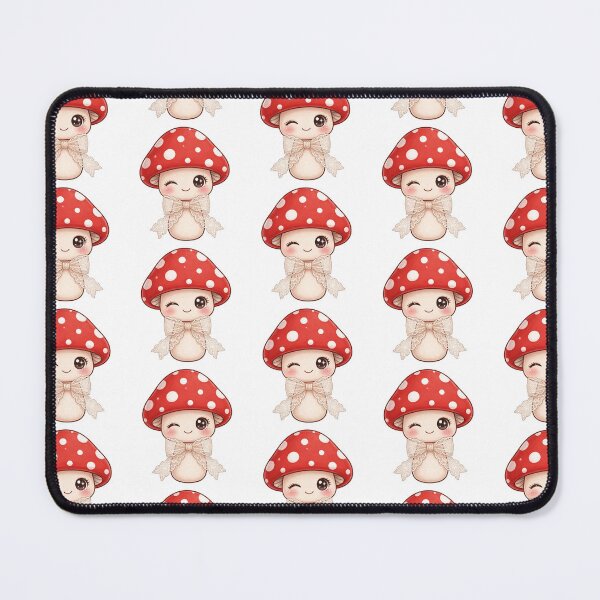 Item preview, Winking mushroom with lace ribbon designed and sold by priyankajustine.