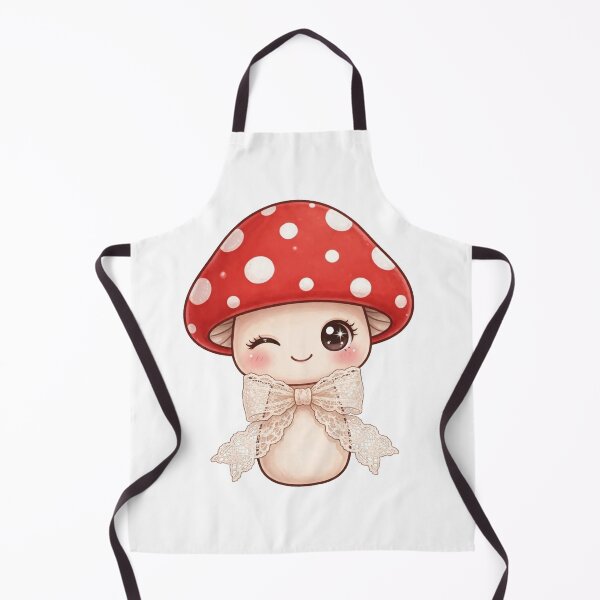 Item preview, Winking mushroom with lace ribbon designed and sold by priyankajustine.