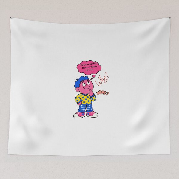 Item preview, Funny Overthinking Thought Bubble Cartoon Character Design designed and sold by TheDentalDoodle.