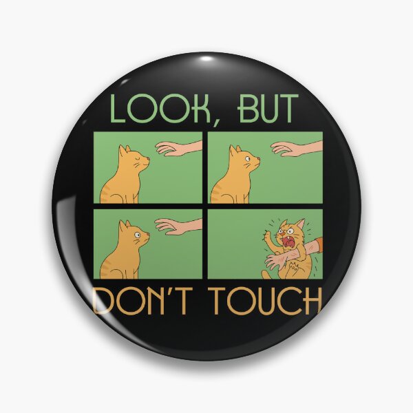 Item preview, Look, But Don’t Touch | Funny Orange Cat Petting Comic designed and sold by Nobody Shadow Art.
