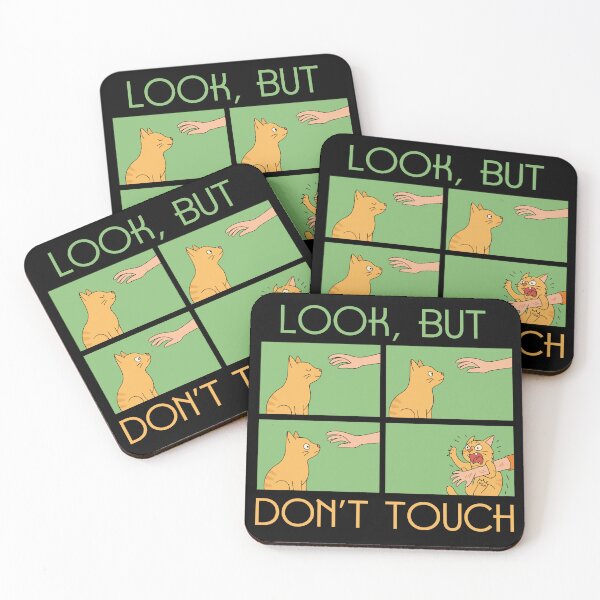 Item preview, Look, But Don’t Touch | Funny Orange Cat Petting Comic designed and sold by Nobody Shadow Art.