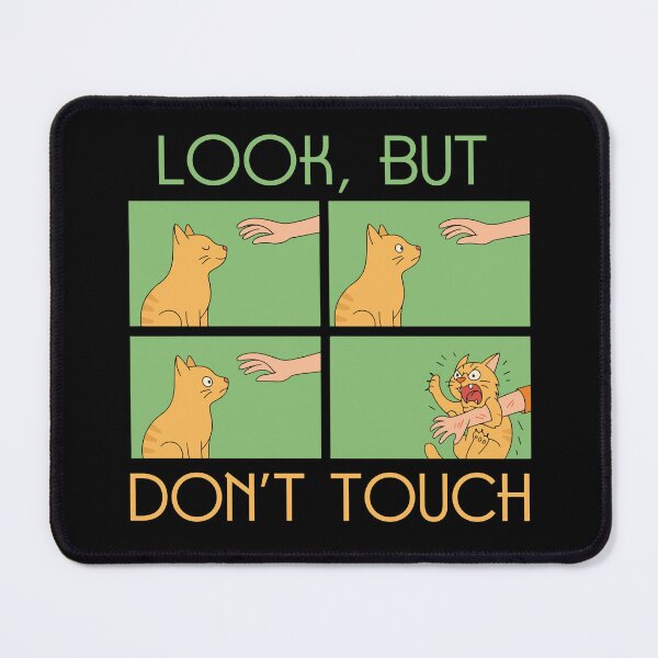 Item preview, Look, But Don’t Touch | Funny Orange Cat Petting Comic designed and sold by Nobody Shadow Art.