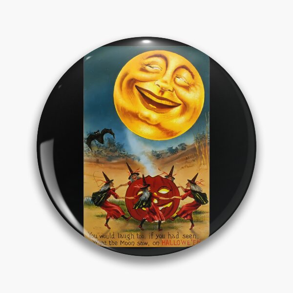 Item preview, Antique Halloween Witches Moon Dancing Vintage Poster designed and sold by JeniceDMagers.