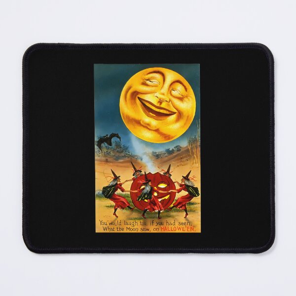 Item preview, Antique Halloween Witches Moon Dancing Vintage Poster designed and sold by JeniceDMagers.