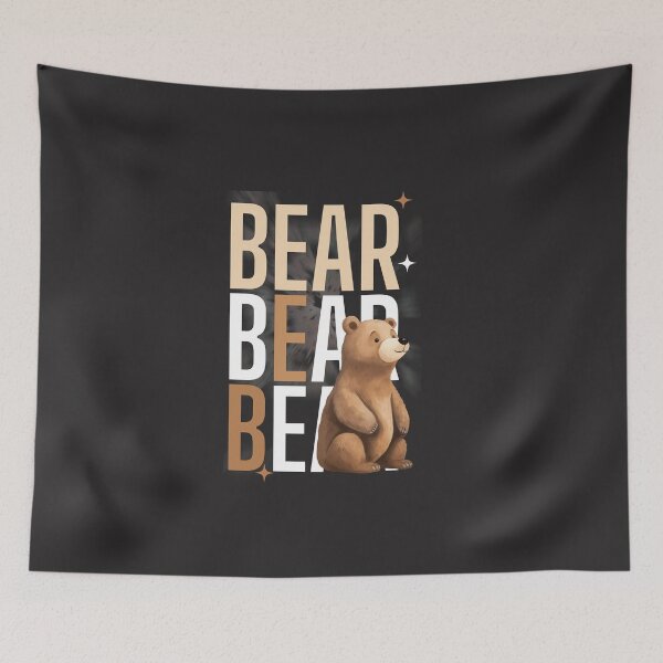 Item preview, Cute Bear Typography Illustration designed and sold by Ibrahimsaeed27.