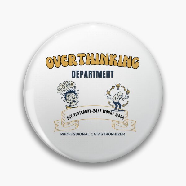 Item preview, Overthinking Department Vintage Retro 70s Funny Aesthetic designed and sold by regmiygears.