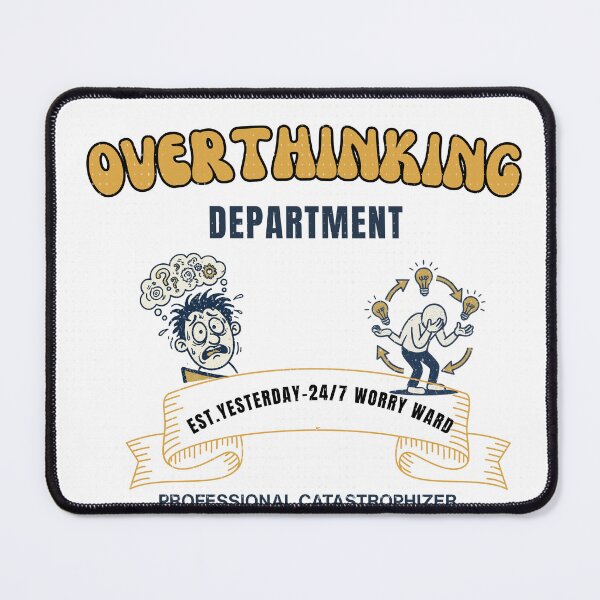 Item preview, Overthinking Department Vintage Retro 70s Funny Aesthetic designed and sold by regmiygears.